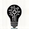 Icône d'une ampoule avec un engrenage, représentant l'innovation et la modernité.
